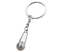 Porte-clés musical créatif avec pendentif pour ajouter du style et de la fonctionnalité à vos clés pour un usage quotidien, porte-clés tendance pour les étudiants, Microphone, taille unique