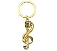 Porte-clés musical créatif avec pendentif pour ajouter du style et de la fonctionnalité à vos clés pour un usage quotidien, porte-clés tendance pour les étudiants, Musique dorée, taille unique