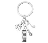 Porte-Clés Musique - Porte Piano et Charme de Sac pour Femmes avec Piano, Clavier et Microphone, Cadeaux de Porte ool pour Musiciennes