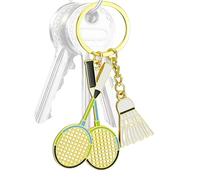 Porte-clés navette sport - Porte-clés en avec pendentif badminton, porte-clés sur le thème du badminton, accessoire de sac à suspendre, article décoratif | Accessoire tendance pour les