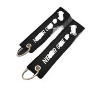 Porte-clés « Never Give Up » Brodé Avec Emblème De Mo&to, Pour Motos Et Voitures, Cadeau, Étiquette, OEM