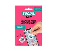 Mikamax Porte-clés NFC Social Taps – Carte de visite numérique sans-contact iOS/Android – Blanc