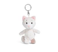 NICI Mignon Chat Love 10 cm Blanc-Pendentif Animal câlin Durable lanière, Anneau Porte-clés, 49401