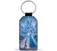 Porte-Cles Noir en simili cuir Elsa La Reine des Neiges Disney Ref 22027 Noir
