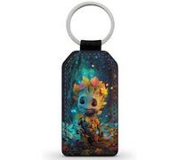 Porte-Cles Noir en Simili Cuir Groot marvel 2 Ref 15048 Noir G
