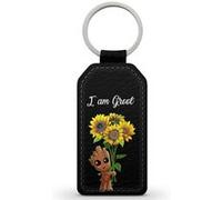 Porte-Cles Noir en Simili Cuir Groot tournesol marvel Ref 15050 Noir G