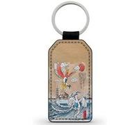Porte-Cles Noir en Simili Cuir Ho-oh et luggia pokemon Ref 15063 Noir G