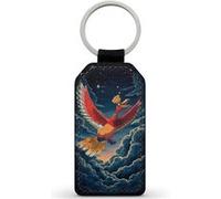 Porte-Cles Noir en simili cuir Ho-Oh Pokemon Ref 22037 Noir