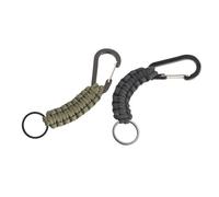 Porte-clés - Non spécifié - 2 porte-clés en paracorde - Mousqueton - Corde 1,2 m - Supporte 150 kg