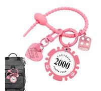 Porte-clés nouveauté, jeton de poker, cube jeton sac à dos, breloque portable, porte-bonheur, pendentif de sac à dos, accessoires clés pour sacs, bagages, téléphones portables, , Siehe
