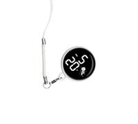 Porte-clés numérique avec clip pour montre portable - Pendentif de poche pour étudiant - Pour lire facilement l'heure, l'écran tactile, blanc