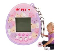 Porte-clés numérique électronique virtuel pour animal de compagnie, mini jouet animal de poche, console de jeu rétro, pendentif de poche pour et adolescents, cadeau de divertissement interacti