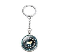 Porte-Clés Original, Bijou de Sac, Signes du Zodiaque, Signes Astrologiques, 12 Constellations au Choix, Lion, Vierge, Balance, Scorpion, Sagittaire, Porte-Clés Anniversaire (Bélier sans Prénom)