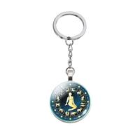 Porte-Clés Original, Bijou de Sac, Signes du Zodiaque, Signes Astrologiques, 12 Constellations au Choix, Lion, Vierge, Balance, Scorpion, Sagittaire, Porte-Clés Anniversaire (Vierge sans Prénom)