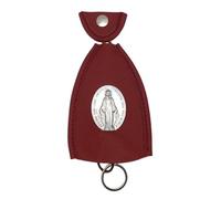 PORTE-CLÉS ORIGINAL DE LA MÉDAILLE MIRACULEUSE - CUIR ECO - PROTECTEUR DE POCHE - PRODUCTION ARTISANALE - 100% FAIT MAIN EN ITALIE (Bordeaux)
