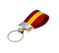 Porte-clés original en tissu avec drapeau de l'Espagne - Idéal pour personnaliser les clés, la voiture, le sac, le porte-monnaie - Accessoire unisexe pour homme et femme - Fierté espagnole, modèle 1