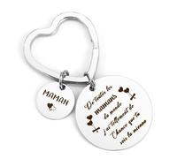 Porte-Clés Original Maman - Idées Cadeaux pour Anniversaire, Fête Des Mères, Jeune Maman - Cadeau Mère Fille