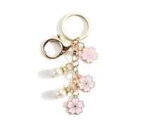 Porte-Clés Orné De Perles Et De Fleurs De Cerisier, Cadeau D'anniversaire Pour Femme, Petit Cadeau Pour Une Amie, Tendance Et Original, Coffret Cadeau Pour Un Anniversaire De Femme (rose)