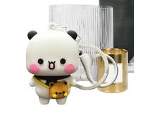 Porte-clés Ours - 5 Cm, Ours Panda Drôle De Couple De Dessin Animé, Breloque Clé En Forme D'animal Mignon, Accessoire De Clé Portable | Cadeau Créatif Pour Garçons Filles Amis Sac À Dos