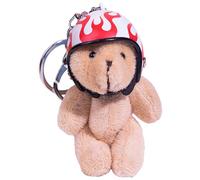 Porte-clés Ours-ABS 4x5x9.5cm Porte-clés Ours Casque Mignon | Ṕorte-çlés Mignon En Peluche Douce, Pour Sac D'enfant, Sac À Dos, Śac À Main