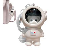 Porte-clés Ours Astronaute - Conception En Tissu Doux, Mini Jouet En Peluche, Ours Spatial Flottant, Accessoire De Sac À Dos Mignon, Mini Charme Décoratif | Porte-clés D'astronaute Panda En Tissu Doux