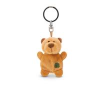 Porte-clés Ours beige avec trèfle 5cm