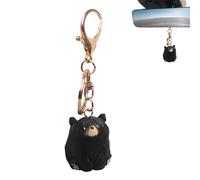 Porte-clés ours en bois, porte-clés ours fait à la main | Porte-clés ours en bois porte-clés Clip charme - Sac à dos sac à main pendentif Animation sac à dos jouet porte-clés pour sacs de taille sacs