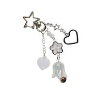 Porte-clés ours en forme de cœur doux, porte-clés élégant à nœud papillon, accessoire en métal robuste pour sacs, accessoire à nœud papillon