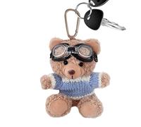 Porte-clés Ours en peluche - Peluche 11x7cm 40g | Porte-clés animal, charme d’ours mignon, pendentif de sac à dos | Pour clés à main accessoires de voiture cadeau filles femmes décoratif peluc