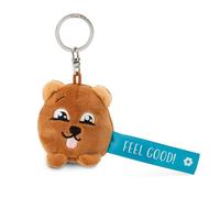 Porte-clés Ours „Feel Good!“ bleu 5cm