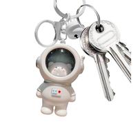 Porte-clés Ours Mignon - Pendentif Astronaute Lumineux, Petit Dessin Animé | Créatif Pour Sac À Dos, Mini-décoration Portable Avec LED Téléphone Portable, Cartable, Voyage