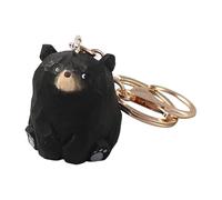 Porte-clés Ours Sculpté - Breloque Ours En Bois, Pendentif Porte-clés Créatif, Ornement Compact À Suspendre, Accessoire De Style Naturel Pour Sac À Dos, Cartable, Cléss De Sac À Main Et Décoration Quo