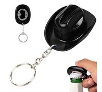 Porte-clés ouvre-bouteille, chapeau de cowboy portable, ouvre-bouteille en plastique, porte-clés occidental pour sac à dos de voiture, sac à main 2, 2 x 1, 7 pouces