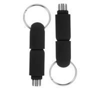Porte-clés Ouvre-trou à Cigares en Caoutchouc Noir, Lot de 2 | Outil Compact et Portable, Coupe Précise et Propre, Usage pour Cigares et Cigarettes en Déplacement