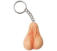 Porte-clés paire de testicules réaliste, paire de couilles en résine coucougnettes fausses boules et scrotum pour faire une farce ou comme cadeau amusant