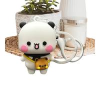 Porte-clés Panda - Adorable Pendentif en Forme d'animal, Porte-clés Ours Mignon | Compact 3x3x5cm PP Construire léger, Accessoire prte-clés pour Sac à Dos Sac de Voiture potefeuille lanière