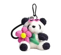 Porte-clés Panda en peluche,Porte-clés Panda - Pendentif panda porte-clés en peluche douce - Pendentif de sac Panda, peluche porte-clés pour anniversaire ou vacances, accessoire de sac ou de porte-clé