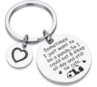 Porte-Clés Panda - Porte-Cléf Cœur et Charme de Sac pour Femmes avec Citation Humoristique et Pendentif Cœur, Cadeaux de Porte-Clé Mignons pour Amatrices de Pandas