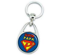 Porte-clés Papa "Super Héro" - Cadeau fête des pères - Anniversaire Père - Créé en France