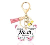 Porte-clés papillon en acrylique personnalisé pour maman - Cadeau de fête des mères gravable de la part de la fille/du fils - Cadeau d'anniversaire, de Noël, de Saint-Valentin