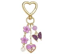 Porte-Clés Papillon - Porte-Clé Fleur Breloque de Sac pour Femme, Cadeaux Porte-Cléf Mignons pour Elle, Filles & Proches.