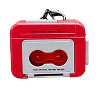 Porte-clés Parlant Unique Enregistreur Mélancolique Clip Sonore Rejouable Clé D'enregistrement Vocal Lecture De Musique Rétro Cassette Rétro