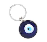 Porte-clés Parure Mauvais œil, Alliage Glaçure Bleu Oeil Pendentif Sac Décoration Portefeuille Suspendu Ornement