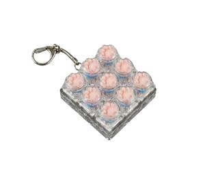 Porte-Clés Patte de Chat Squishy Anti-Stress Lumineux avec Lampe à Pression, Fidget Toys Son de Frappe, Balle Anti-Stress pour Sac à Dos, Porte-Monnaie ou Clés, Cadeau Anti-Stress (Transparent)