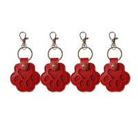 Porte-Clés Patte En Cuir PU 4 Pièces Porte Clef Jolies Pattes De Chien En Forme De Patte Chat Cadeau Pour Le Meilleur Ami, Le Meilleur Ami, La Maman - Pour Hommes, Femmes Et