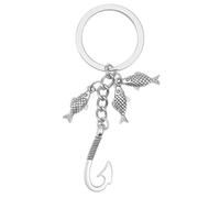 Porte-Clés Pêche - Porte-Clé Pêche Bagages Décor Breloques De Sac Pour Hommes, Décorations De Poisson Et Hameçon, Porte-Cléf Unique Cadeau Pour Pêcheurs, Amateurs De Pêche Et Pères