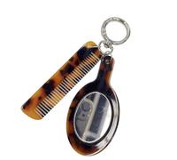 Porte-clés peigne en acétate avec motif léopard, pendentif sac à outils de maquillage, breloque tendance pour femmes et filles