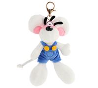 Porte-clés peluche Diddl en salopette bleue 15 cm Multicolore
