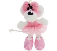 Porte-clés peluche Diddl et ses amis Diddlina en robe ballerina 15 cm Multicolore C