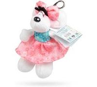 Porte-clés peluche Diddl et ses amis Diddlina robe summer 15 cm Multicolore